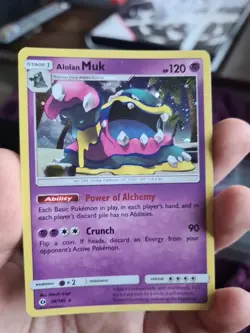 Pokemon Alolan Muk 58/149 - SM Sun And Moon Base - Holo Rare - Lp - Image 1