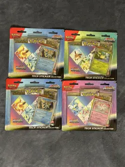 4 Pokemon TCG Prismatic Evolutions Tech Sticker Collection Set (Lot Of 4) SEALED - Image 1