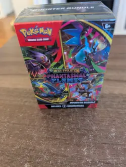 Pokemon TCG Mega Evolution Phantasmal Flames Booster Bundle Box 6 Booster Packs - Image 1