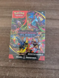 Pokemon TCG Mega Evolution Phantasmal Flames Booster Bundle Box 6 Booster Packs - Image 2
