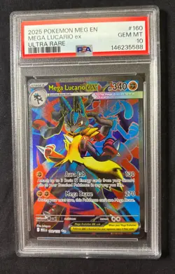 Pokemon TCG: Mega - Lucario Ex 160/132 Ultra Rare - PSA 10 - English - Image 1