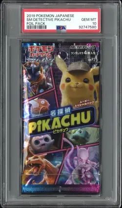 2019 Pokemon Japanese Detective Pikachu Foil / Booster Pack PSA 10 - Image 1