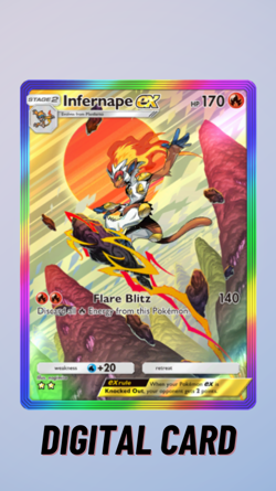 Infernape EX Rainbow Space-Time Smackdown Pokemon TCG Pocket 2 Star ⭐⭐ (English) - Image 1