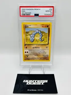 PSA 10 1999 Pokemon FRENCH 1st Edition Base Set Onix 56/102 GEM MINT - Image 1