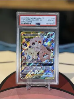 Pokemon PSA10 Togepi Cleffa Igglybuff GX Chinese 2023 #165 Tag Team - Image 1