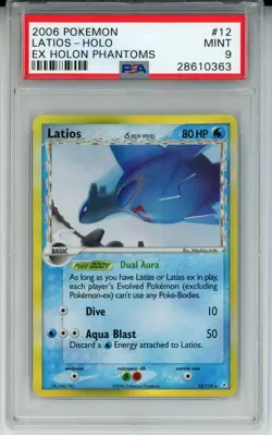 2006 POKEMON EX HOLON PHANTOMS LATIOS #12 HOLO FOIL PSA 9 MINT #28610363 - Image 1