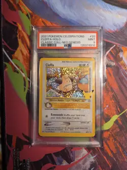 CLEFFA 2021 POKEMON CELEBRATIONS NEO GENESIS HOLO RARE 20/111 PSA 9 WOW LOOK - Image 1