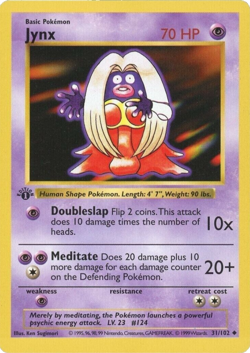 Pokemon TCG - Jynx - 31/102 - 1st Edition Shadowless - Base Set [Heavily Played] - Image 1