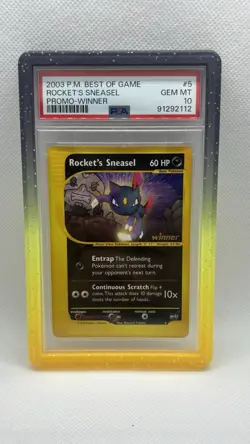 Pokemon Rockets Sneasel Winner Promo PSA 10 - Image 1
