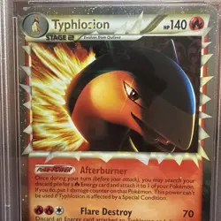 2010 POKEMON HEARTGOLD SOULSILVER TYPHLOSION PRIME #110 ULTRA PSA 7 NM - Image 4