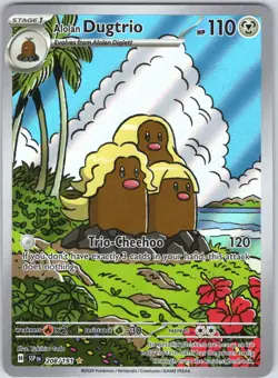 Alolan Dugtrio 208/191 Illustration Rare Surging Sparks Pokemon NM - Image 1