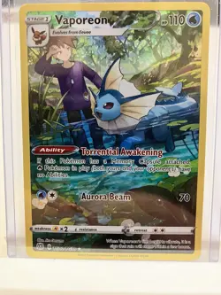 Pokemon Vaporeon TG02/TG30 Brilliant Stars Trainer Gallery Ultra Rare Holo - Image 1