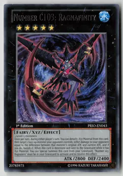 Yugioh Number C103: Ragnafinity PRIO-EN043 1st Edition Rare NM - Image 1