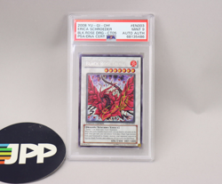 2008 Yu-Gi-Oh Black Rose Dragon CT05-EN003 Signed Erica Schroeder DNA PSA 9 Mint - Image 1