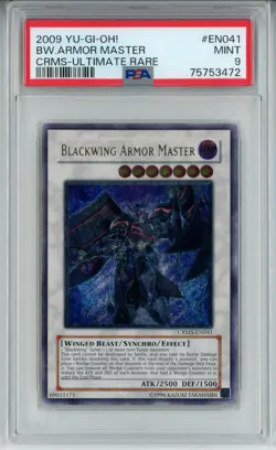 2009 YUGIOH CRMS-EN041 BLACKWING ARMOR MASTER ULTIMARE RARE PSA 9 MINT #75753472 - Image 1