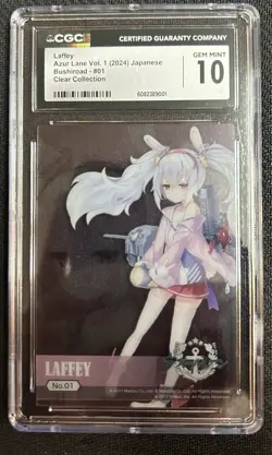 2024 Azur Lane Bushiroad Vol. 1 Clear Collection Laffey #1 CGC 10 GEM MINT - Image 1