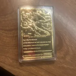 23K Gold Plated CHARIZARD Trading Card 1999 Burger King Pokemon Ball - Image 2