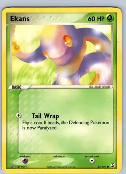 Pokemon TCG Ekans EX Team Rocket Returns 55/109 Regular Common Card Played MP - Image 1