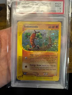 Pokemon PSA 9 MINT 2003 Sudowoodo H24 Aquapolis Holo Card - Image 2