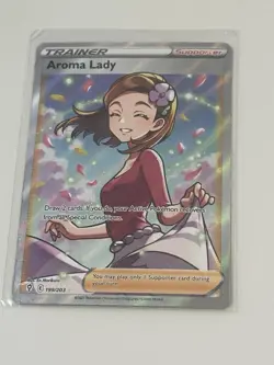 Pokemon TCG Aroma Lady Full Art Trainer Card Evolving Skies 199/203 - Image 1