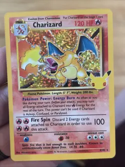Pokemon TCG Card Charizard 4/102 Celebrations: Classic Collection Holo - Image 1