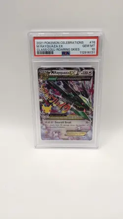 Pokemon Celebrations M Rayquaza EX Card 76/108 PSA 10 - Image 1