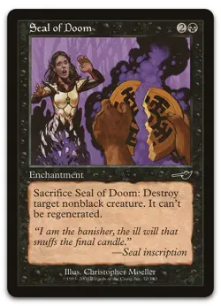 Seal of Doom #70 (LP) Nemesis NMS Magic MTG - Image 1