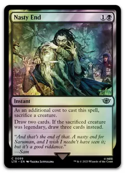 Nasty End #99 (Foil) (LP) Lord of the Rings LTR Magic MTG - Image 1