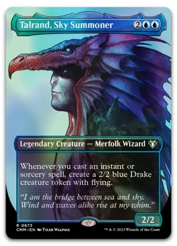 Talrand, Sky Summoner (Borderless) #673 (Foil) NM Commander Masters Magic MTG - Image 1