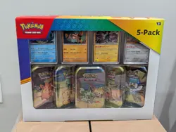 Pokemon Paldea Friends Mini Tin 5 Pack Sealed Costco Exclusive 10 Packs - Image 1