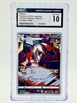Pokemon 2022 JP VSTAR Universe Full Art Rare Holo THIEVUL 192 CGC 10 GEM MINT - Image 1