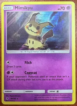 Mimikyu Holo Rare SM - Guardians Rising 58/145 NM Pokemon TCG - Image 1
