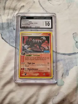 2005 Pokemon EX Unseen Forces Reverse Holo Houndoom #7 CGC 10 GEM MINT - Image 1