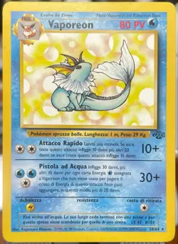 NM 🔥 Italian 🔥 1999 Pokemon Jungle Unlimited Vaporeon 28/64 Rare Non Holo - Image 1