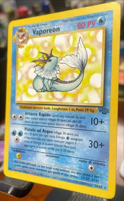 NM 🔥 Italian 🔥 1999 Pokemon Jungle Unlimited Vaporeon 28/64 Rare Non Holo - Image 3