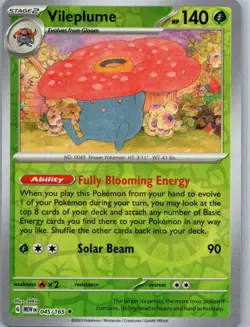 Pokemon Vileplume Deck Exclusives 045/165 Near Mint NM Reverse Holo - Image 1