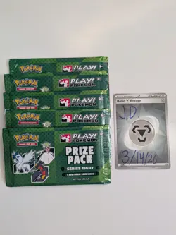 Pokemon Play! Prize Pack Series 8 Lot Of Five (5) Sealed Packs - Image 1