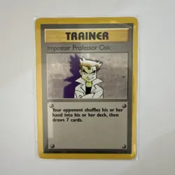 Pokemon TCG Imposter Professor Oak Base Set 73/102 Regular Rare - Image 1