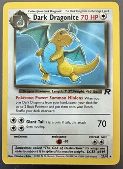 Pokemon Dragonite, Dark Dragonite, Dragonair, Dark Dragonair, Dratini (Non-Holo) - Image 3