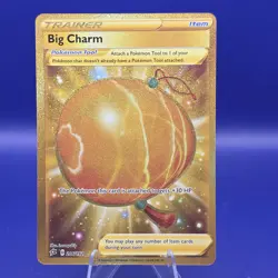 Big Charm 206/192 Gold Secret Rare Pokemon Rebel Clash NM - Image 1