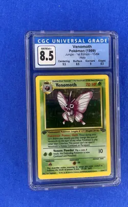 1999 Pokemon TCG Jungle Venomoth Holo 1st Edition 13/64 CGC 8.5 - Image 1