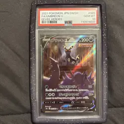 2021 POKEMON JPN SWORD & SHIELD EEVEE HEROES #085 FULL ART/UMBREON V PSA 10 - Image 1
