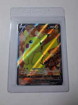 Pokemon Pikachu V 157/172 NM/M Signed by Veronica Taylor! - Image 1