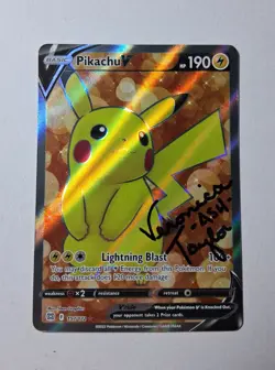 Pokemon Pikachu V 157/172 NM/M Signed by Veronica Taylor! - Image 2