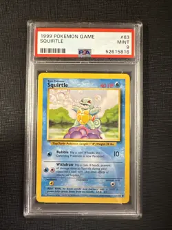 Pokemon TCG Squirtle Base Set 63/102 Mint PSA 9 - Image 1
