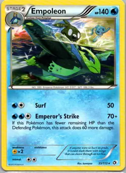 Pokemon TCG Empoleon 35/113 Legendary Treasures LP - Image 1