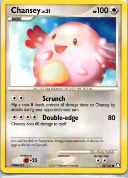 Pokemon TCG Chansey 76/123 Mysterious Treasures NM - Image 1