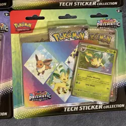 4 Pokemon TCG Prismatic Evolutions Tech Sticker Collection Set (Lot Of 4) SEALED - Image 3