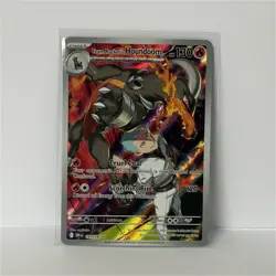 Pokemon TCG Team Rocket's Houndoom Illustration Rare Holo 191/182 Sv10 130 HP - Image 1