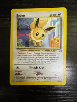 2001 Pokemon Neo - Discovery Eevee #38 Light Play - Image 1